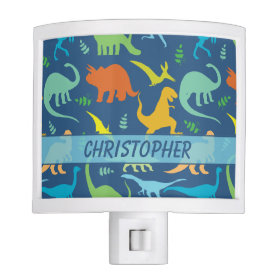 Colorful Dinosaur Pattern to Personalize Night Lights