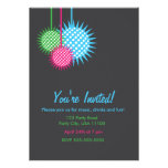 Colorful Disco Ball Party invitations