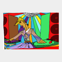 Colorful DJ Drawing posters