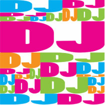 Colorful DJ photo sculptures