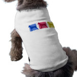 Colorful Doberman Pinscher Silhouettes Doggie Tee Shirt
