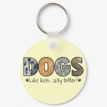 Colorful Dogs Keychain