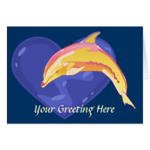 Colorful Dolphin Greeting Card