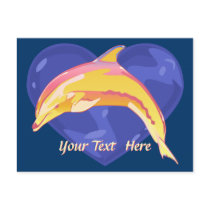 Colorful Dolphin Postcard