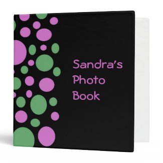 colorful dots 3 ring binders