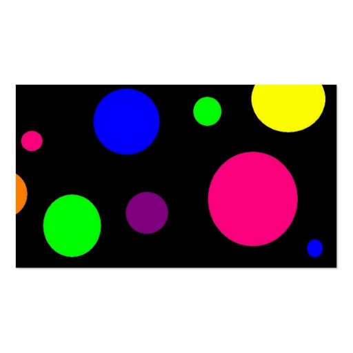 Colorful Dots Business Card (back side)