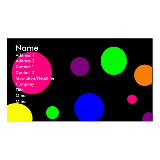 Colorful Dots Business Card