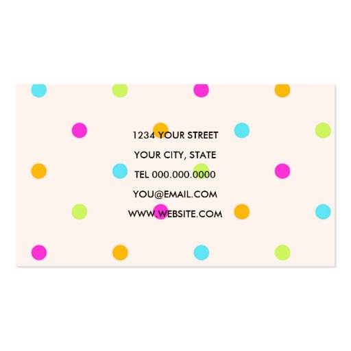 Colorful Dots Business Card (back side)