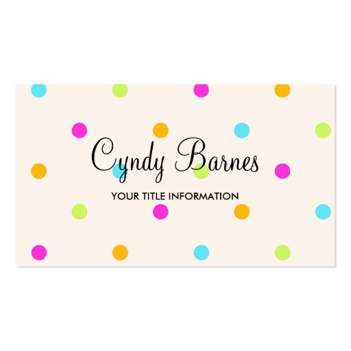 Colorful Dots Business Card (front side)