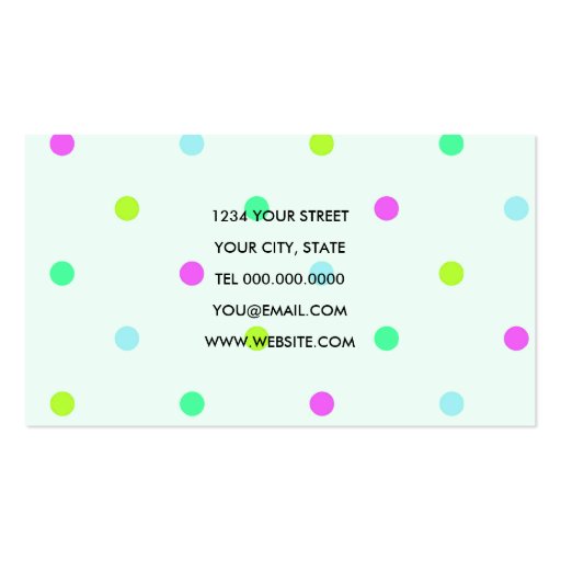 Colorful Dots Business Card (back side)