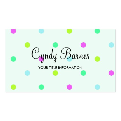 Colorful Dots Business Card (front side)