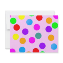 colorful_dots_on_pink custom invitations
