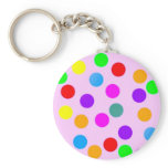 colorful_dots_on_pink keychains