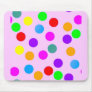 colorful_dots_on_pink mouse pads