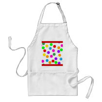 colorful_dots_on_white aprons by CreativeColours colorful_dots_on_white aprons