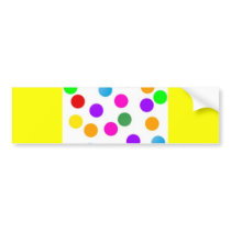 colorful_dots_on_white bumper stickers by CreativeColours colorful_dots_on_white bumper stickers
