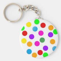 colorful_dots_on_white keychain
