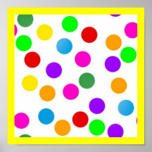 colorful_dots_on_white posters