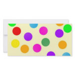 colorful_dots_on_yellow custom photo card