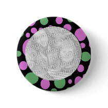 colorful dots photo frame buttons