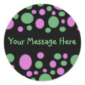 Colorful dots template sticker