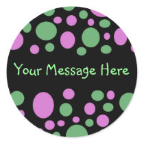 Colorful dots template sticker