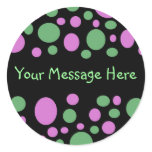 Colorful dots template sticker