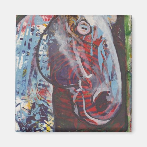 Colorful Draft horse Magnet