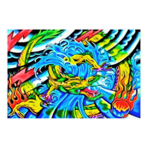 Colorful Dragon Poster