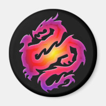 COLORFUL DRAGON REFRIGERATOR MAGNET