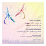 Colorful Dragonfly Couple Spring Wedding Invites