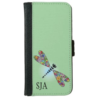 Colorful Dragonfly Design iPhone Wallet