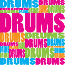 Colorful Drums Photo Cut Outs