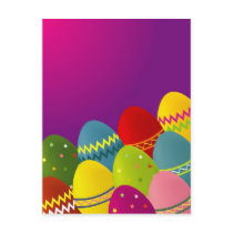 Colorful Easter Eggs Post Cards