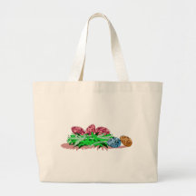 Colorful Egg Design Canvas Bag