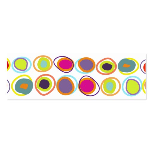 Colorful eggs skinny profile cards business cards (back side)