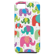 Cute Multicolor elephant pattern iphone 5 case