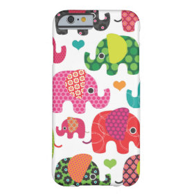 Colorful elephant kids pattern iPhone 6 case