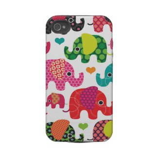 Colorful elephant kids pattern iphone case tough iphone 4 cover