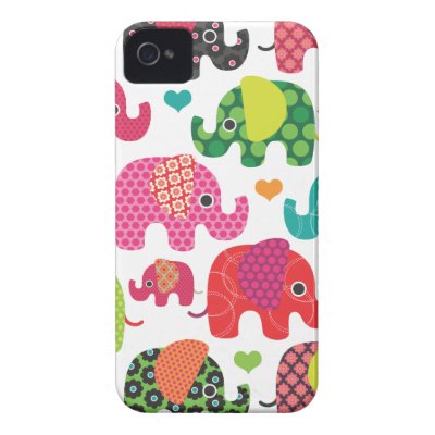 Colorful elephant kids pattern iphone case iphone 4 covers