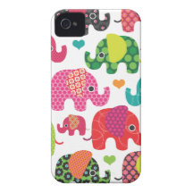 Colorful elephant kids pattern iphone case iPhone 4 covers