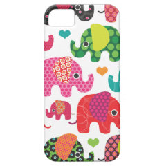 Colorful elephant kids pattern iphone case iPhone 5 cover