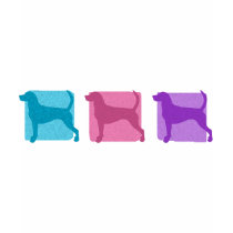 Colorful English Foxhound Silhouettes Ladies t-shirts