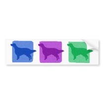 Colorful English Setter Silhouettes bumper stickers by MenagerieMayhem Colorful English Setter Silhouettes bumper stickers