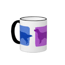 Colorful English Setter Silhouettes mugs by MenagerieMayhem Colorful English Setter Silhouettes mugs