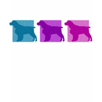 Colorful English Springer Spaniel Silhouettes