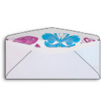 Colorful Engraved Butterfly Envelope No #12 Colorful Engraved Butterfly Envelope No #12