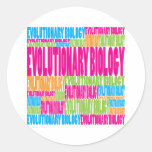 Colorful Evolutionary Biology Round Stickers