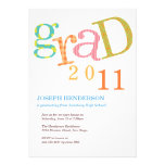 Colorful excitement graduation class announcement