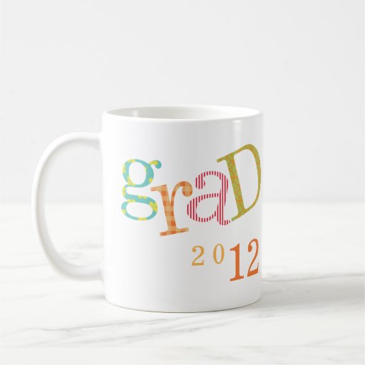 Colorful excitement graduation class year custom mug
